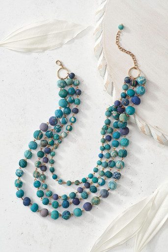 Azure Skies Kantha Necklace