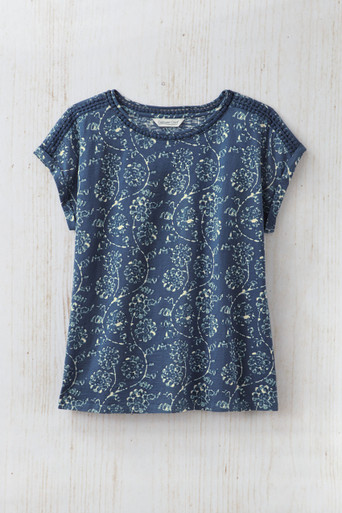 Batik Open-Trim Top