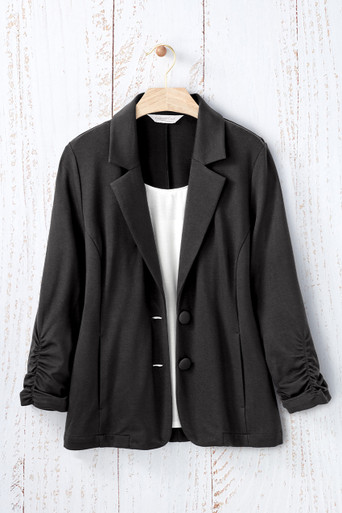 Destinations Ruched Blazer