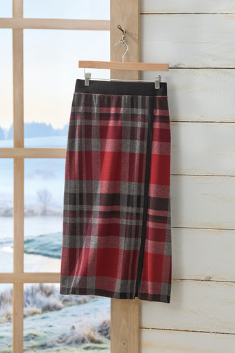Rustic Charm Plaid Skirt