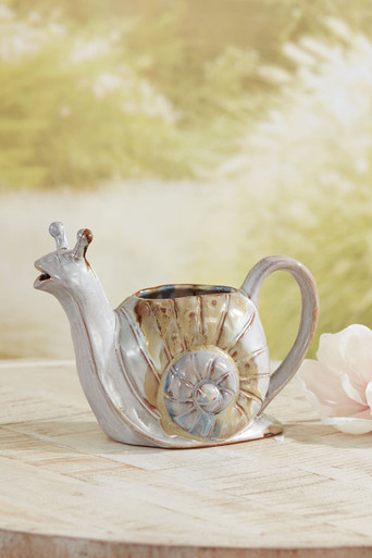 Stoneware Snail Watering Can
