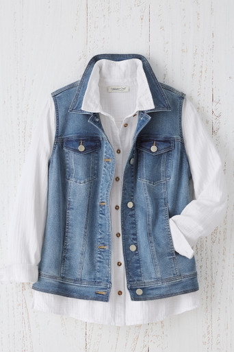 Stretch Denim Vest