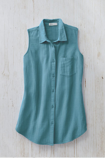 Summer Breeze Gauze Sleeveless Tunic