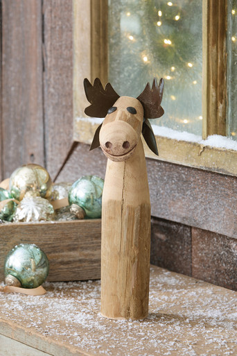Wood and Metal Moose